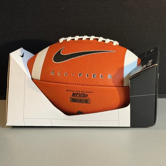 Nike All-Field Orange and White Official Size Football - Picture 2 of 4